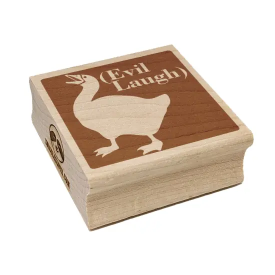 The Goose with an Evil Laugh Square Rubber Stamp for Stamping Crafting {7}