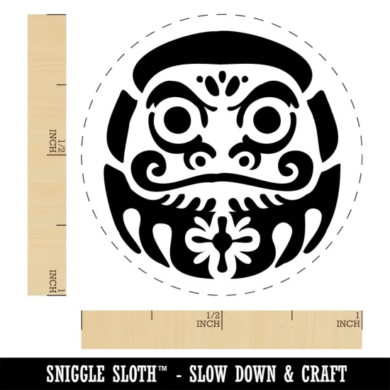 Japanese Daruma Doll Zen Buddhism Bodhidharma Rubber Stamp for Stamping Crafting Planners {1}