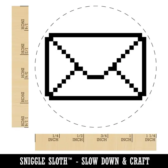Pixel Digital Mail Rubber Stamp for Stamping Crafting Planners {1}