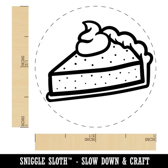Slice of Pumpkin Pie Rubber Stamp for Stamping Crafting Planners {1}