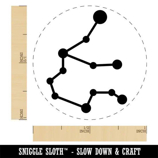 Aquarius Zodiac Star Constellations Rubber Stamp for Stamping Crafting Planners {1}
