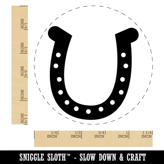 Horseshoe Lucky Rubber Stamp for Stamping Crafting Planners {1}