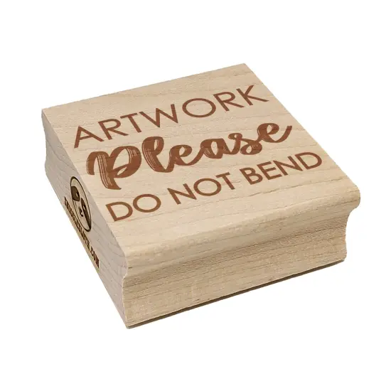 Artwork Please Do Not Bend Square Rubber Stamp for Stamping Crafting {7}