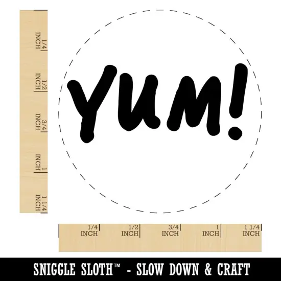 Yum Food Cooking Fun Text Rubber Stamp for Stamping Crafting Planners {1}