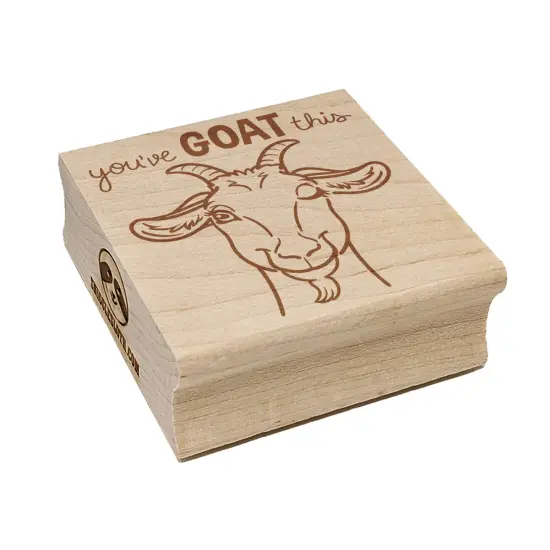 You've Goat Got This Motivational Quote Pun Square Rubber Stamp for Stamping Crafting {7}