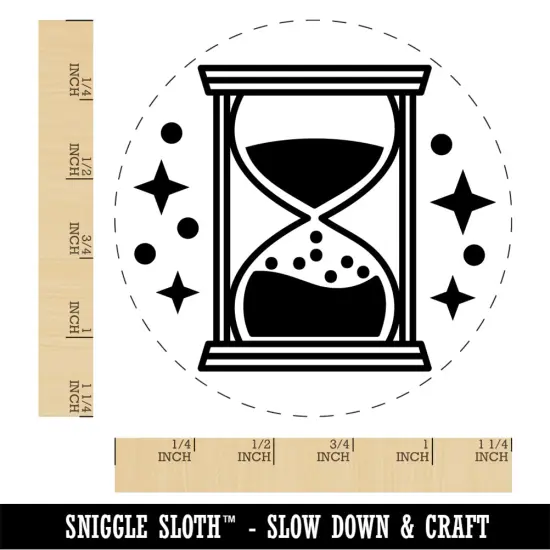 Hourglass Sands of Time Rubber Stamp for Stamping Crafting Planners {1}