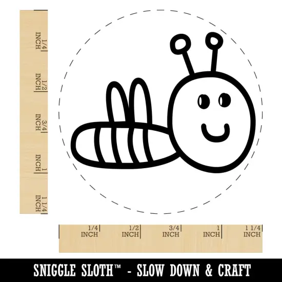 Sweet Bee Doodle Rubber Stamp for Stamping Crafting Planners {1}