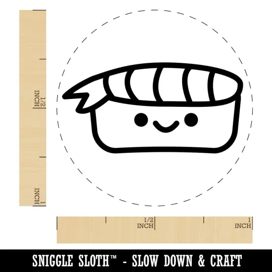 Sweet Sushi Kawaii Doodle Rubber Stamp for Stamping Crafting Planners {1}