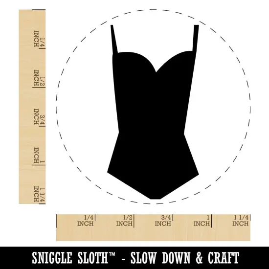 One Piece Swimming Bathing Suit Rubber Stamp for Stamping Crafting Planners {1}