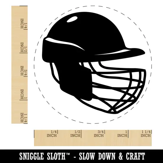 Cricket Sport Helmet Rubber Stamp for Stamping Crafting Planners {1}