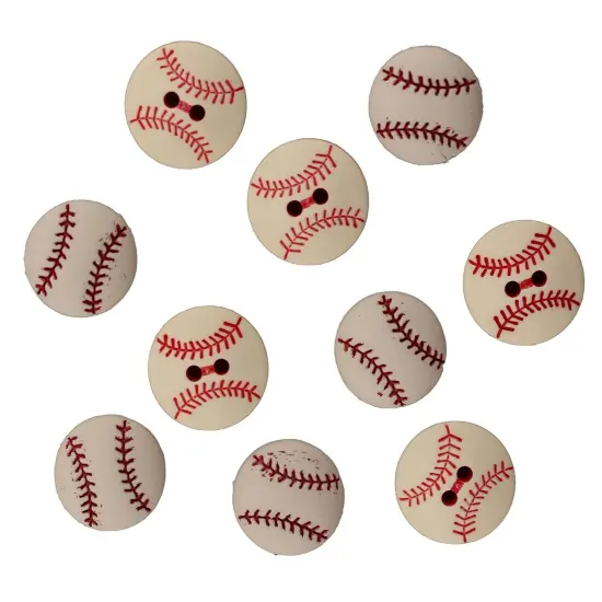 Buttons Galore and More Craft & Sewing Buttons - Baseballs - 30 Buttons {1}