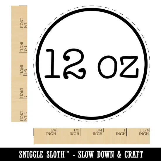 12 oz Ounce Weight Label Rubber Stamp for Stamping Crafting Planners {1}