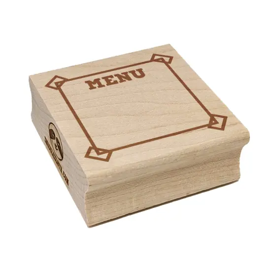 Cute Menu List Note Box Taped Corners Square Rubber Stamp for Stamping Crafting {7}