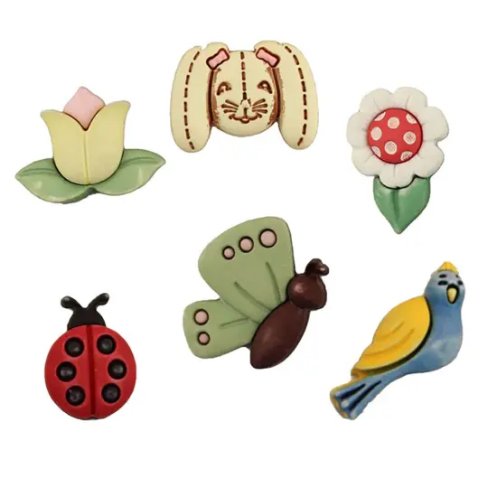 Buttons Galore and More Spring Craft & Sewing Buttons - Spring Garden - 18 Buttons {1}