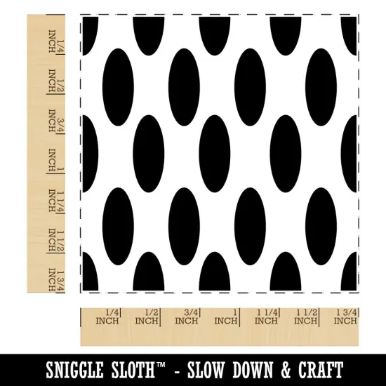 Abstract Oval Pattern Background Square Rubber Stamp for Stamping Crafting {1}