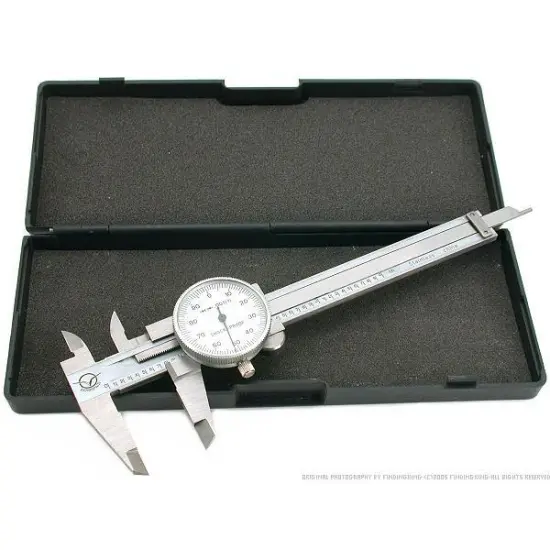 6" Stainless Rule & Dial Caliper w/ Micrometer Tool Set Measuring Sizing Kit {3}