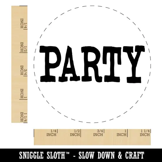 Party Fun Text Rubber Stamp for Stamping Crafting Planners {1}