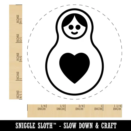 Matryoshka Babushka Russian Nesting Stacking Doll Rubber Stamp for Stamping Crafting Planners {1}