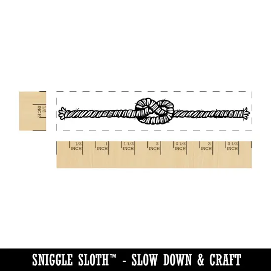 Nautical Rope Knot String Border Rectangle Rubber Stamp for Stamping Crafting {1}