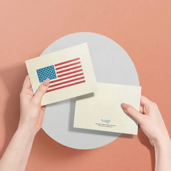 American Flag Note Cards | Patriotic Greeting Cards With Envelopes | Thank A Veteran | 1, 12 or 24 {4}