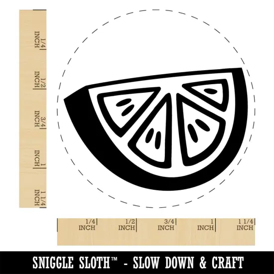 Citrus Fruit Slice Orange Lemon Lime Rubber Stamp for Stamping Crafting Planners {1}
