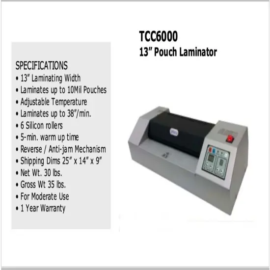 TCC6000 13&rdquo; Professional Photo and Pouch Laminator {5}