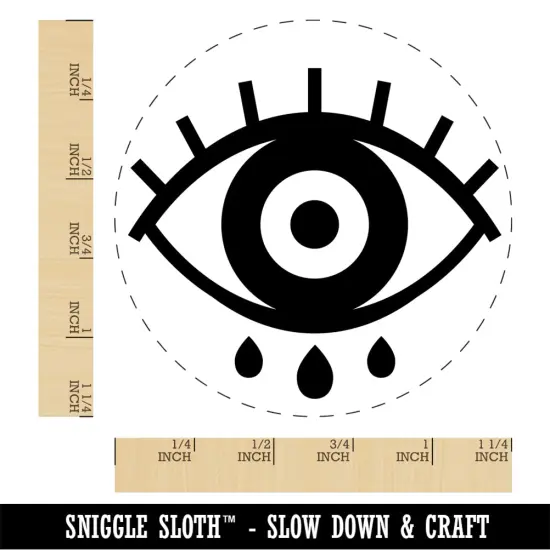 Three Tears Evil Eye Nazar Charm Rubber Stamp for Stamping Crafting Planners {1}