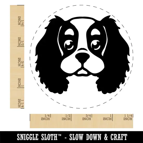 Cartoon Cavalier King Charles Spaniel Head Rubber Stamp for Stamping Crafting Planners {1}