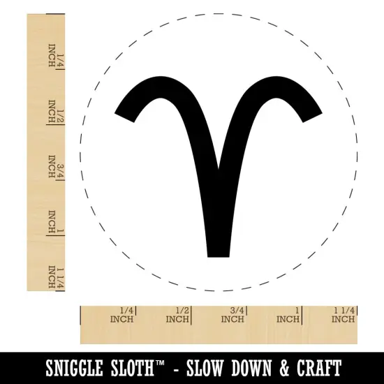 Aries Horoscope Astrological Zodiac Sign Rubber Stamp for Stamping Crafting Planners {1}