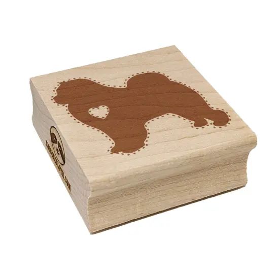 Chow Chow Dog with Heart Square Rubber Stamp for Stamping Crafting {7}