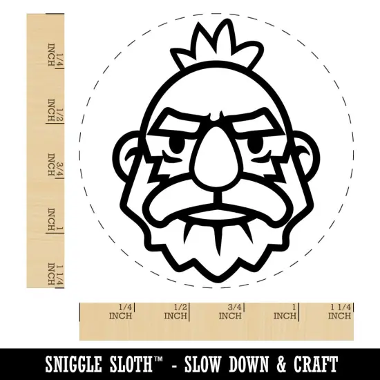 Dwarf Male Character Face Rubber Stamp for Stamping Crafting Planners {1}