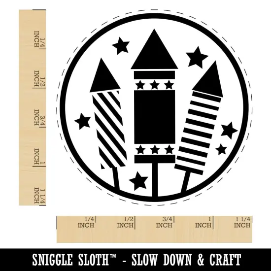 July 4th Independence Day Fireworks Patriotic USA Rubber Stamp for Stamping Crafting Planners {1}
