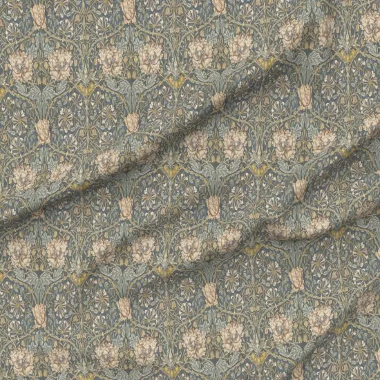 Various Fabrics by the Yard or Fat Quarter Arts And Crafts English Garden Honeysuckle Floral Damask William Morris Custom Printed Fabric by Spoonflower {6}