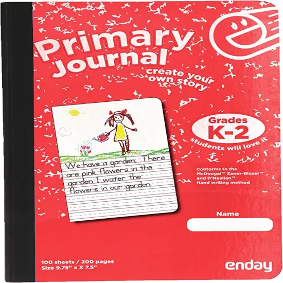 Enday 100 Ct.Primary Journal Story Composition Books Red {5}