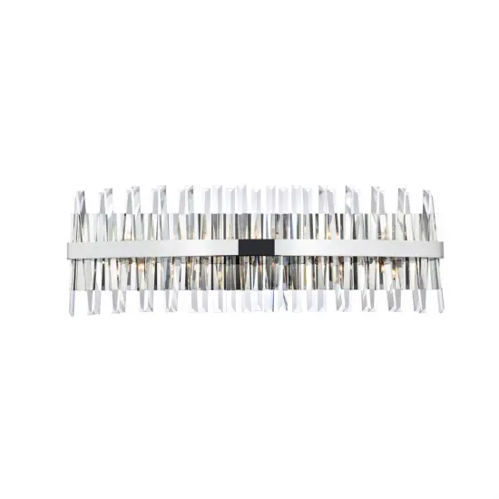 Serephina 36 inch crystal bath sconce in chrome {1}
