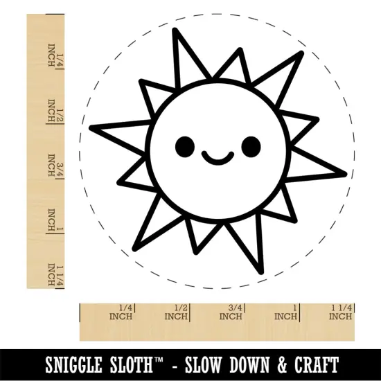 Smiling Sun Teacher Student Rubber Stamp for Stamping Crafting Planners {1}