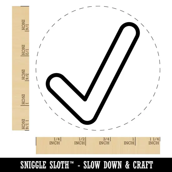 Check Mark Symbol Outline Rubber Stamp for Stamping Crafting Planners {1}