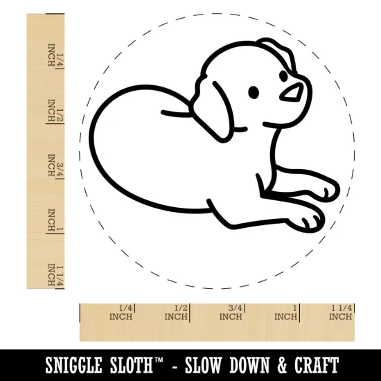 Labrador Retriever Laying Down Dog Rubber Stamp for Stamping Crafting Planners {1}