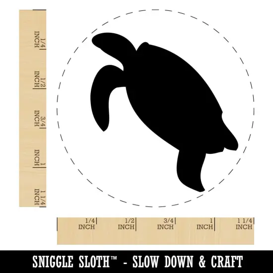 Turtle Swimming Solid Rubber Stamp for Stamping Crafting Planners {1}