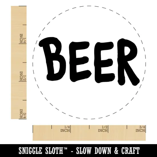 Beer Fun Text Rubber Stamp for Stamping Crafting Planners {1}