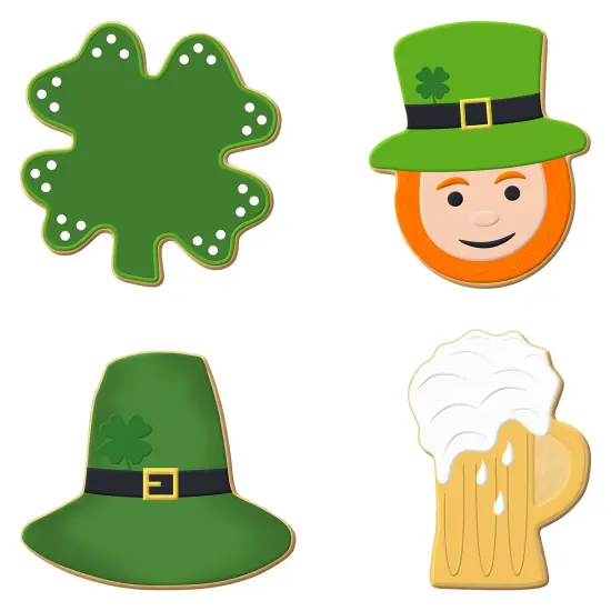 CookieCutter.Com Leprechaun St Patricks Day Cookie Cutter 4 Pc Set - USA Tin Plated Steel {3}