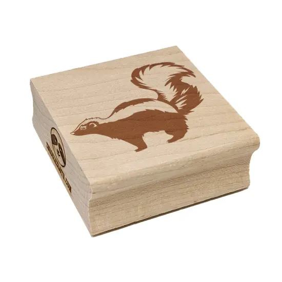 Smelly Striped Skunk Square Rubber Stamp for Stamping Crafting {2}
