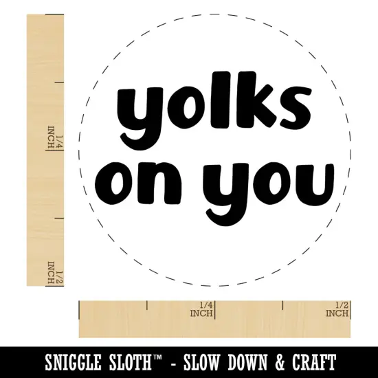 Yolks Jokes on You Chicken Egg Rubber Stamp {1}