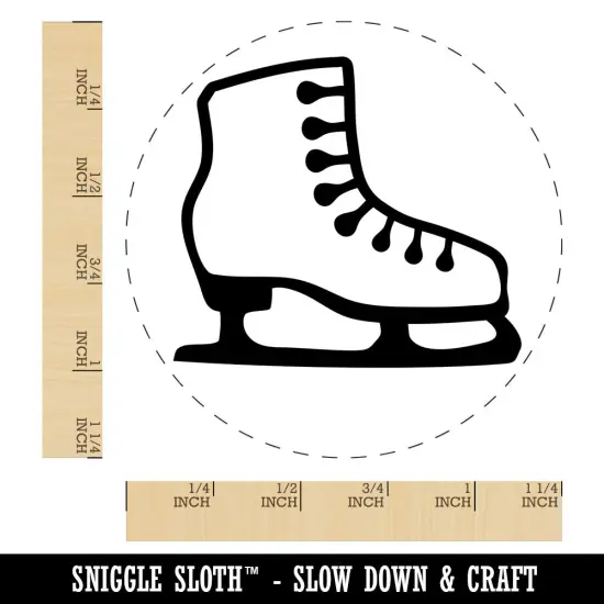 Ice Skating Figure Skates Rubber Stamp for Stamping Crafting Planners {1}