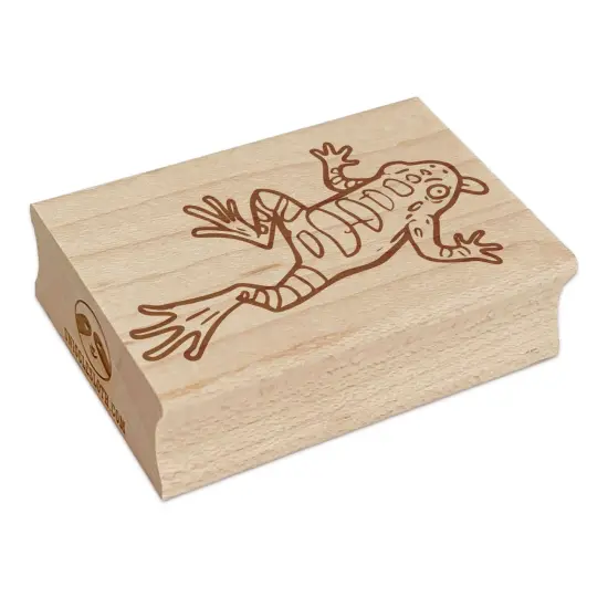 Flattened Frog Rectangle Rubber Stamp for Stamping Crafting {7}