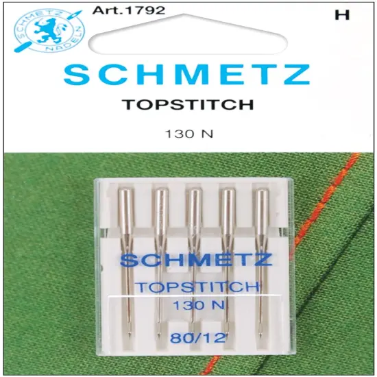 Schmetz Topstitch Machine Needles-Size 12/80 5/Pkg {1}