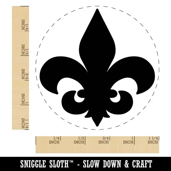 Fleur de Lis Solid Rubber Stamp for Stamping Crafting Planners {1}