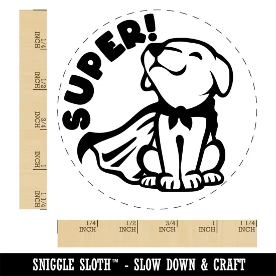 Super Dog with Cape Teacher Student Rubber Stamp for Stamping Crafting Planners {1}