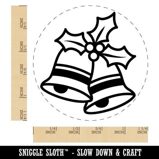 Christmas Bells Rubber Stamp for Stamping Crafting Planners {1}