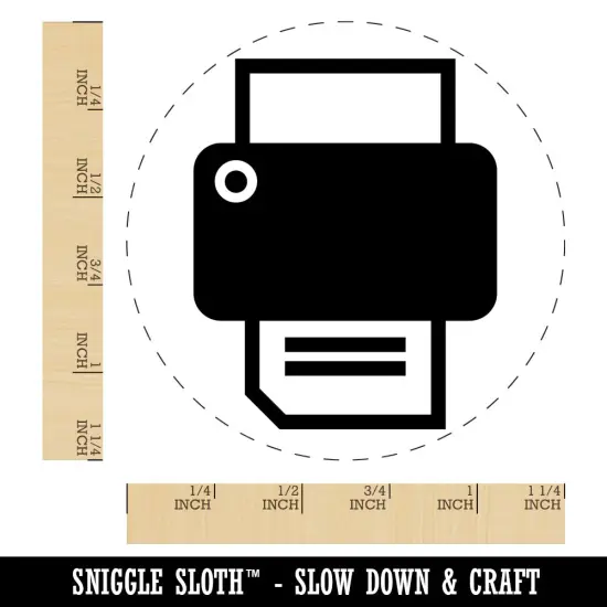 Printer Icon Rubber Stamp for Stamping Crafting Planners {1}